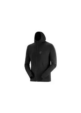 3D Thermo Seamless Hoodie Zip Black, Running hoodie